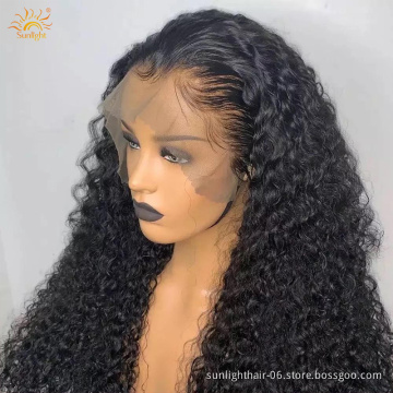 Sunlight Pre plucked wig hd lace curly wigs human hair 360 lace frontal human hair wigs for black women